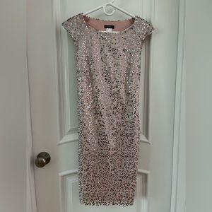 light pink sequins dress